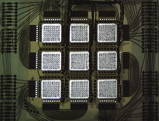 A core memory built onto a modul from the UNIVAC 9400 mainframe